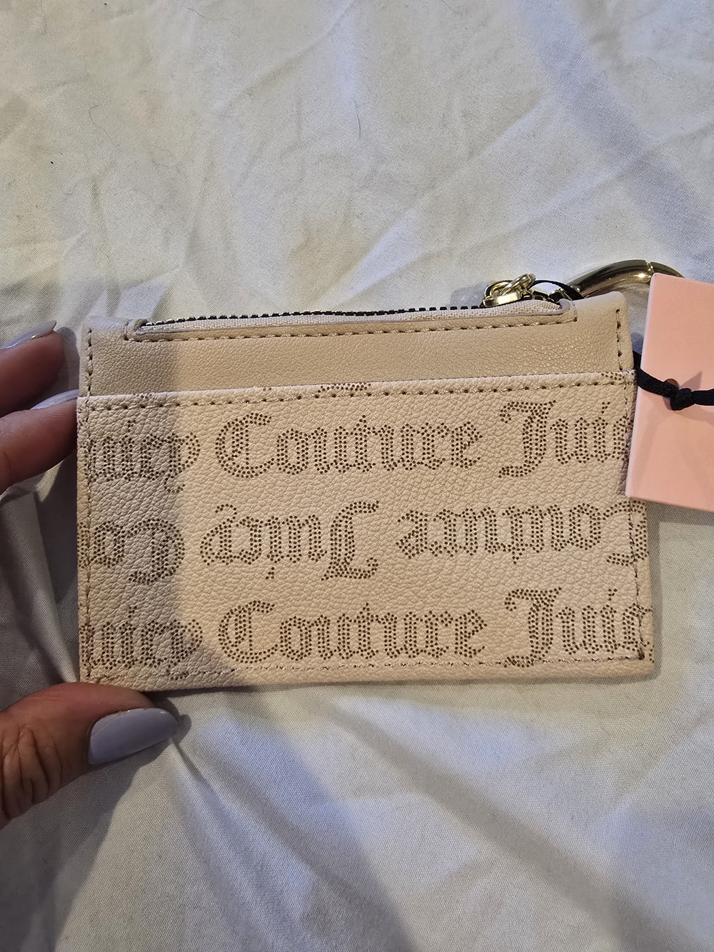 Juicy Couture Sandstone Dot Card Case - Picture 2 of 5